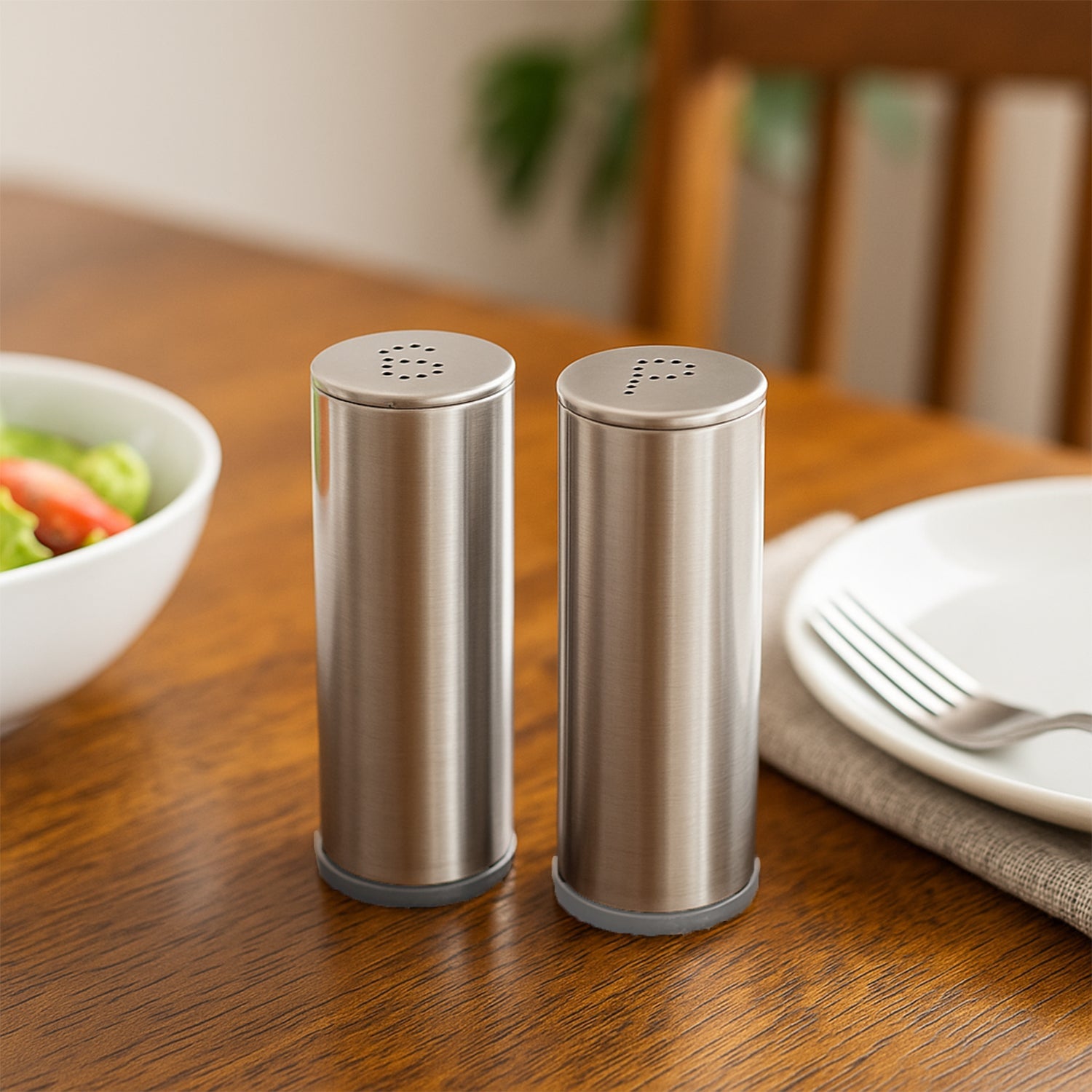 Stainless Steel Salt and Pepper Shaker Set (2 Pc) Stainless Steel Salt and Pepper Shaker Set (2 Pc)